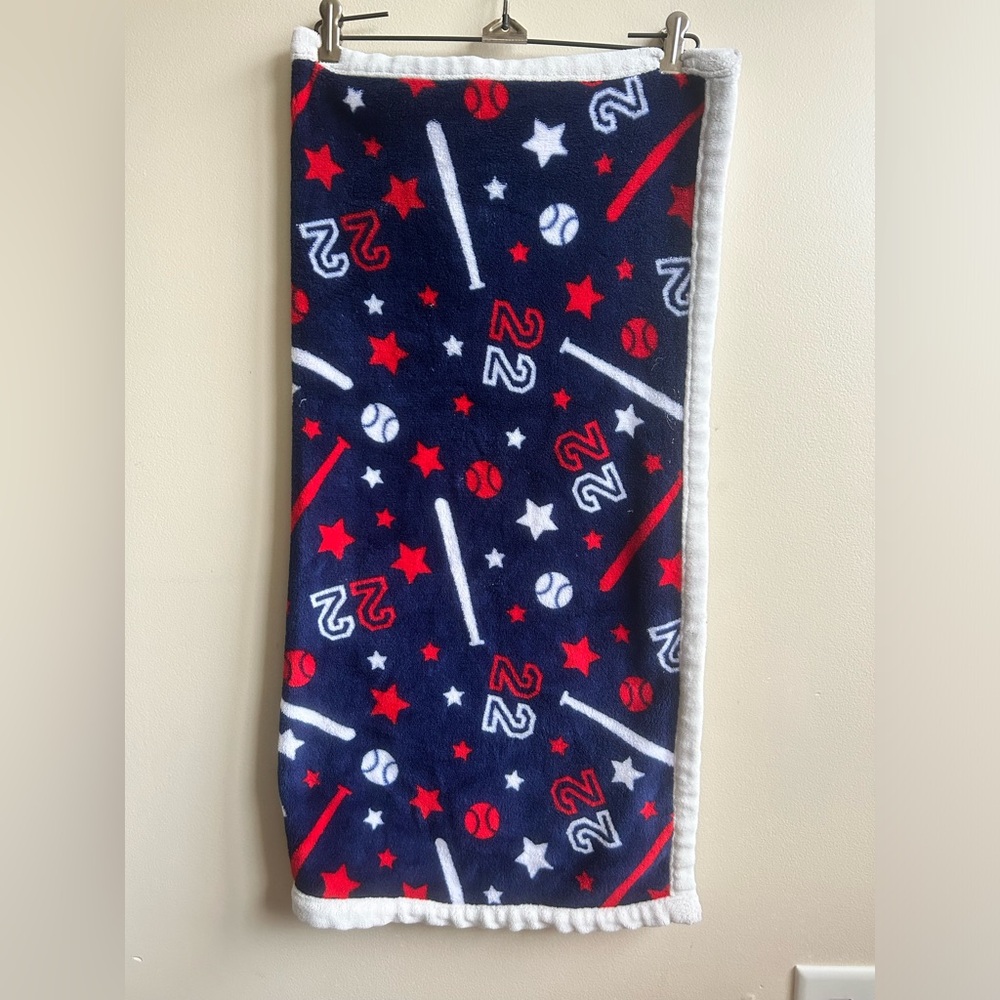Rugged Bear Baseball Baby Blanket